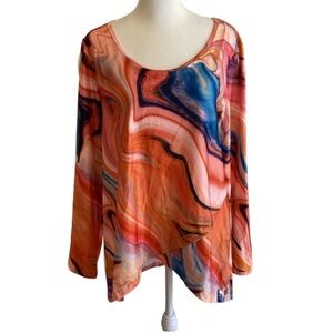 Sakurafina top. Size L. Beautiful colors. Add some fun to your life!